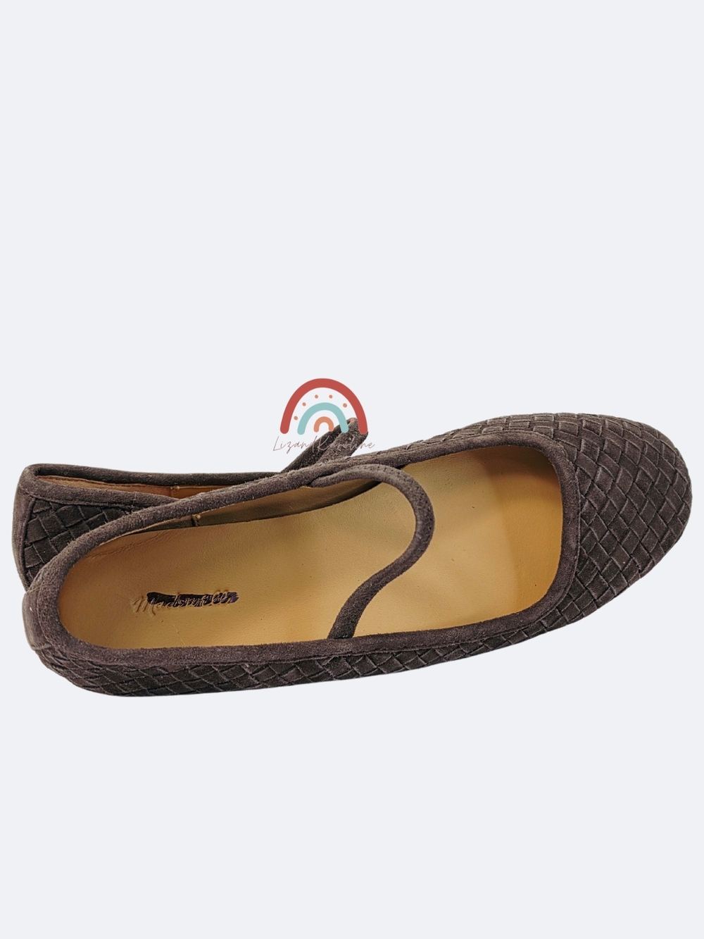 New! Madewell The Greta Ballet Flat in Woven Suede Dark Roast 9.5 - Picture 12 of 16